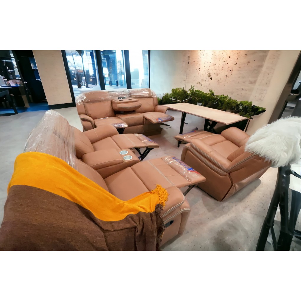 Living Room Set- 3Pc Micro Fiber Set  Wsingle Chair Swivel & Rocker